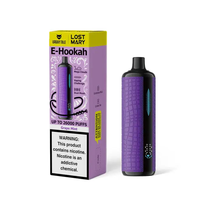 Lost Mary X Urban Tale 26K E-Hookah Disposable - Grape Mint 