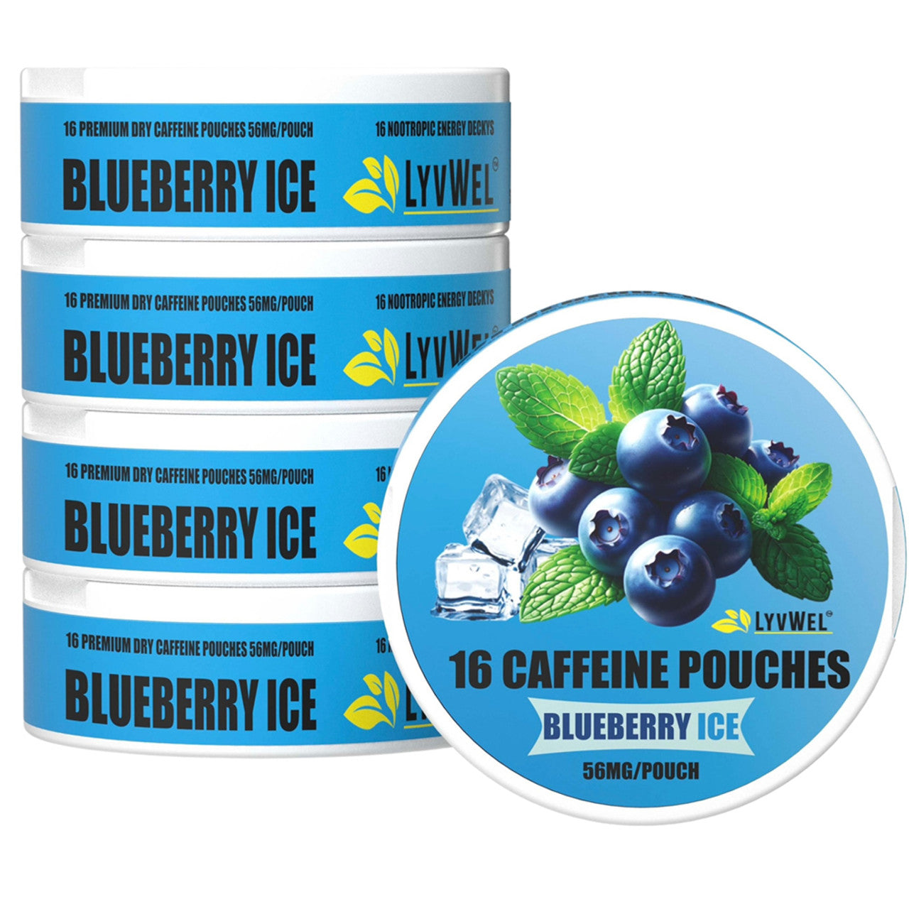 LYVWEL Caffeine Pouches - Blueberry Ice 