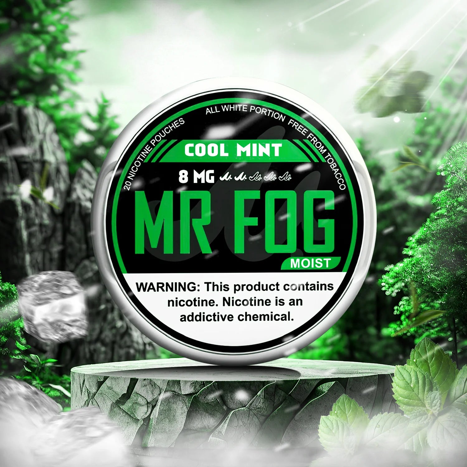 MR FOG NICOTINE POUCHES 8MG - Cool Mint 