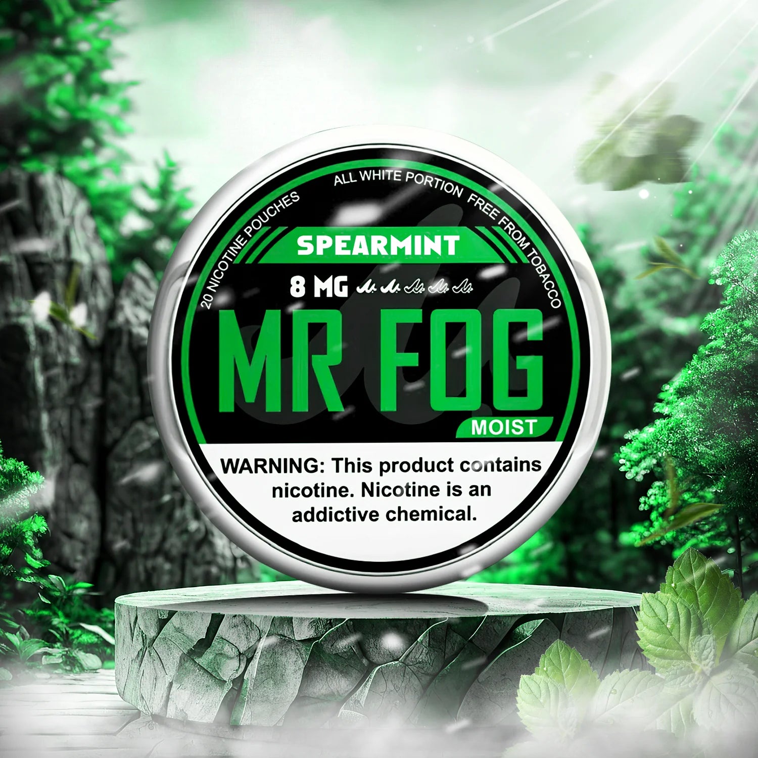 MR FOG NICOTINE POUCHES 8MG - Spearmint 