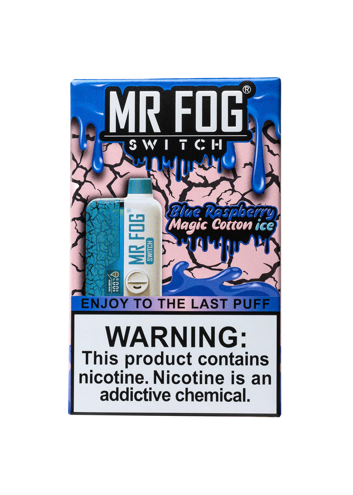 Mr Fog Switch SW15000 0% Nicotine - Blue Raspberry Magic Cotton Ice 