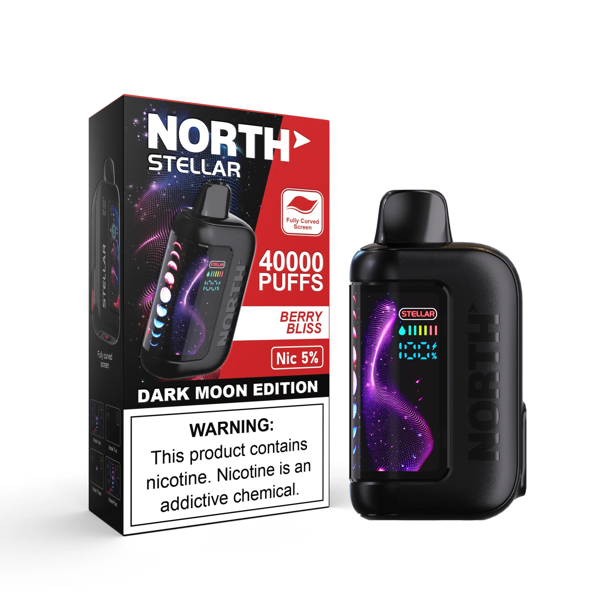 North Stellar 40K Dark Moon Edition Vape - Berry Bliss