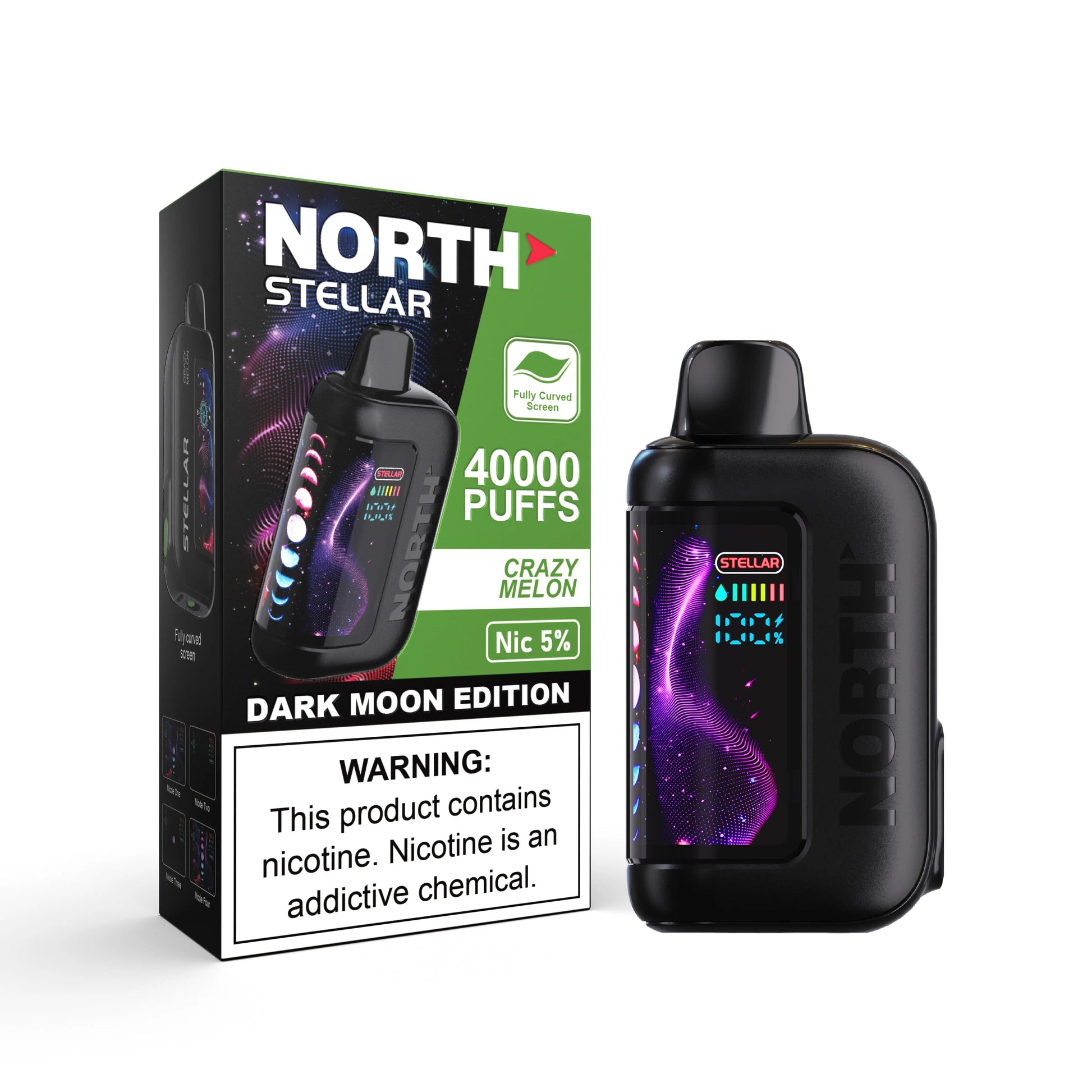 North Stellar 40K Dark Moon Edition Vape - Crazy Melon 