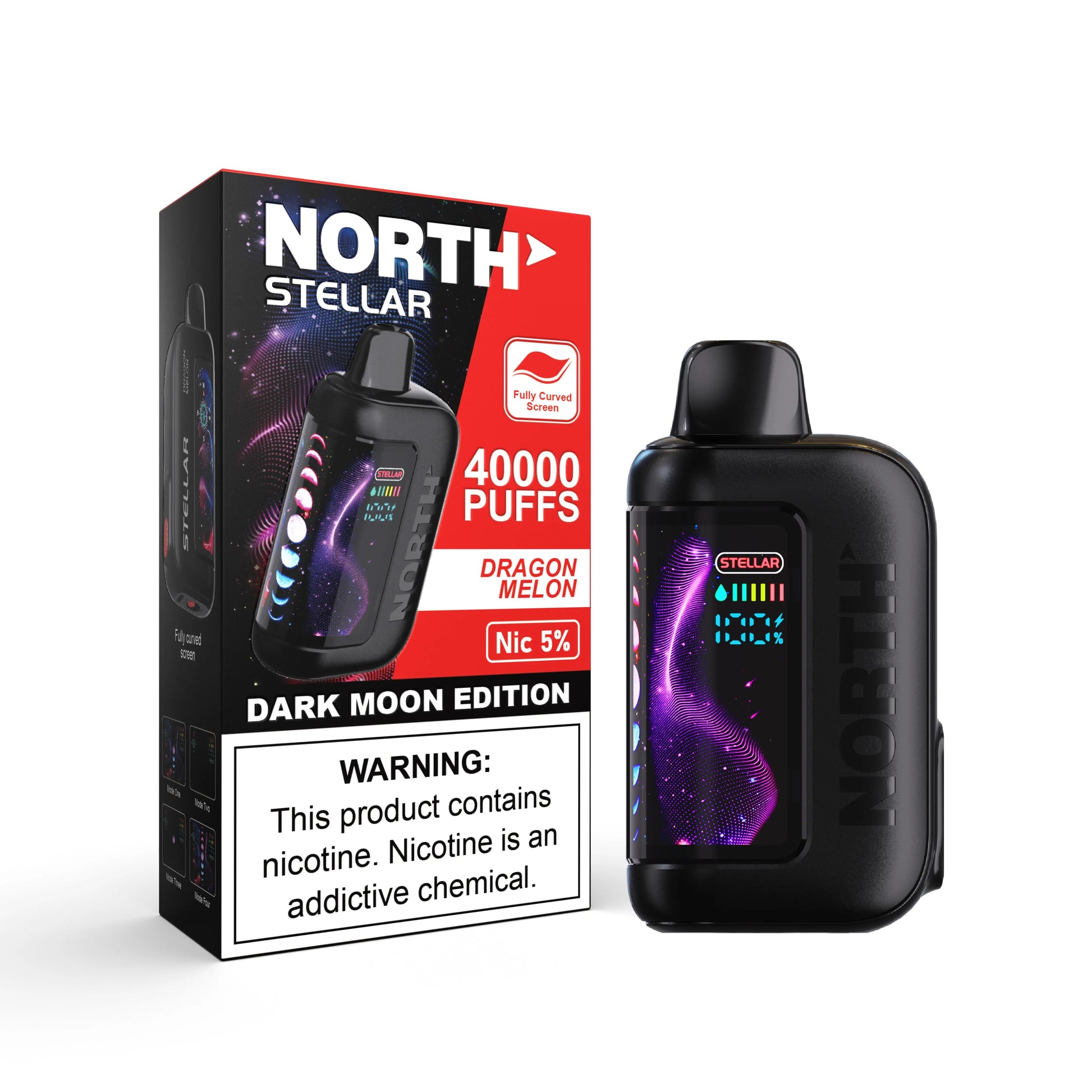 North Stellar 40K Dark Moon Edition Vape - Dragon Melon 