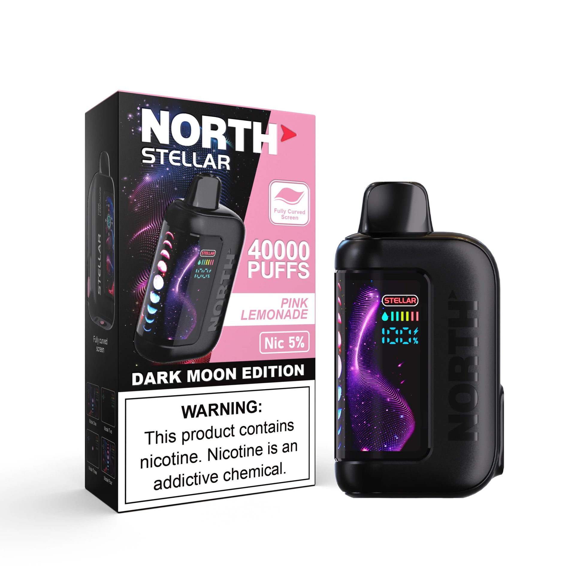 North Stellar 40K Dark Moon Edition Vape - Pink Lemonade 