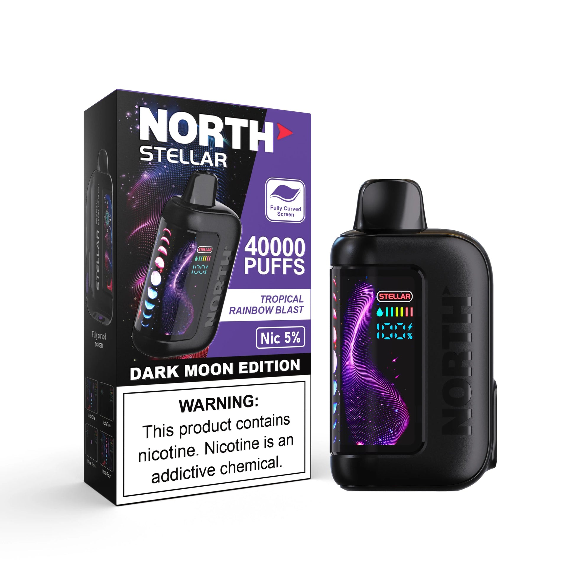 North Stellar 40K Dark Moon Edition Vape - Tropical Rainbow Blast 