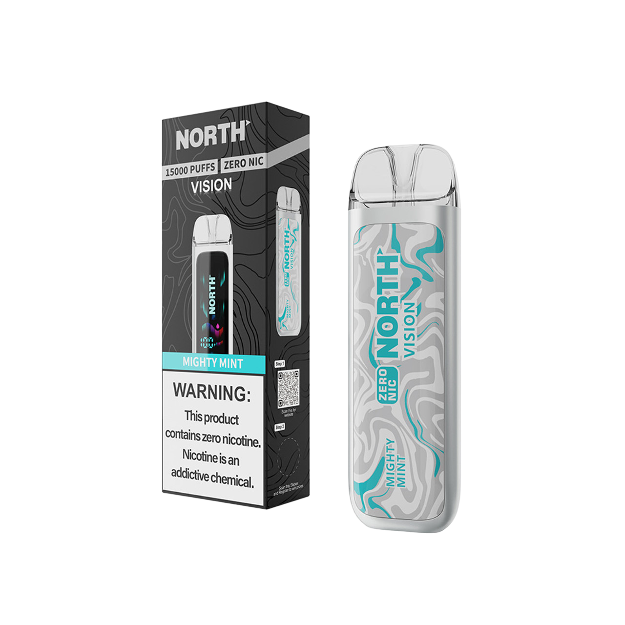 North Vision 15K Zero Nicotine Disposable - Mighty Mint 