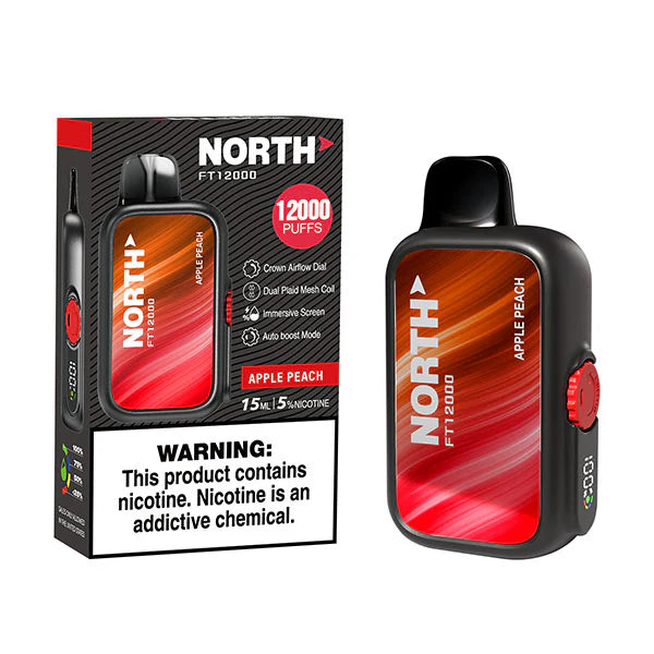 North FT12000 15ML 12000 Puffs Disposable - Apple Peach