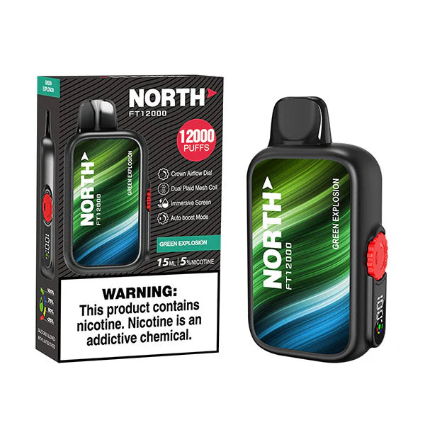 North FT12000 15ML 12000 Puffs Disposable - Green Explosion