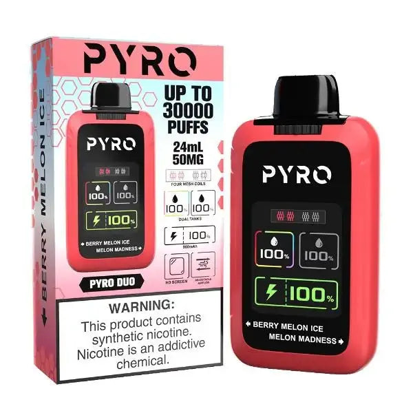 PYRO Duo 30K Disposable - Berry Melon Ice + Melon Madness