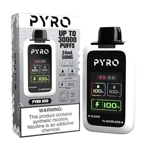 PYRO Duo 30K Disposable - Clear + Flavorless