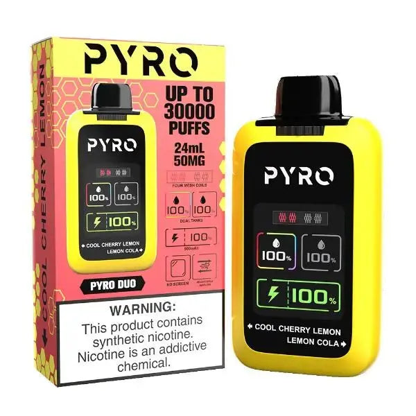 PYRO Duo 30K Disposable - Cool Cherry Lemon + Lemon Cola