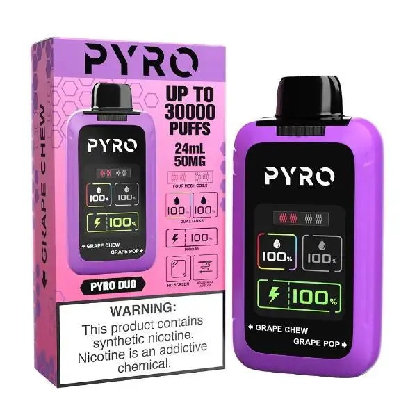 PYRO Duo 30K Disposable - Grape Chew + Grape Pop