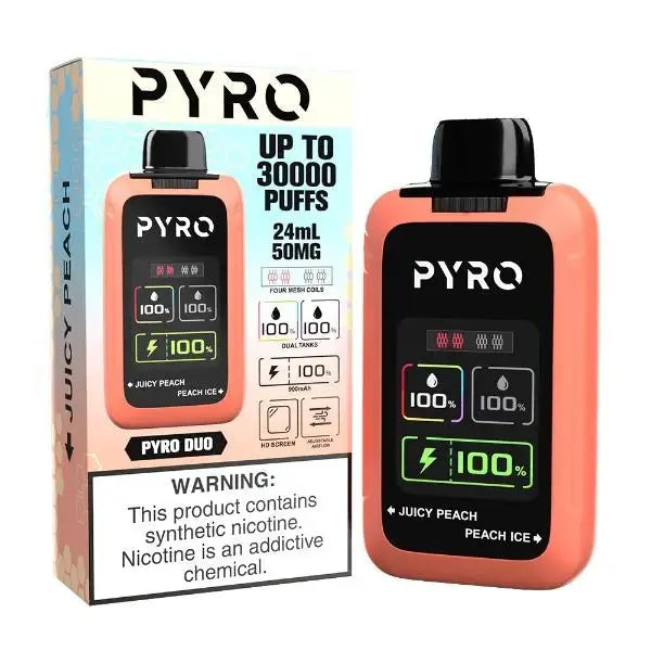 PYRO Duo 30K Disposable - Juicy Peach + Peach Ice