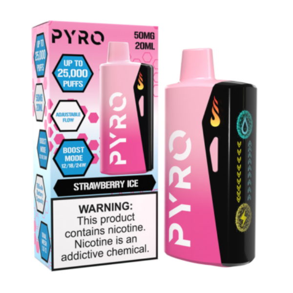 PYRO Boost 25000 Disposable - Strawberry Ice 