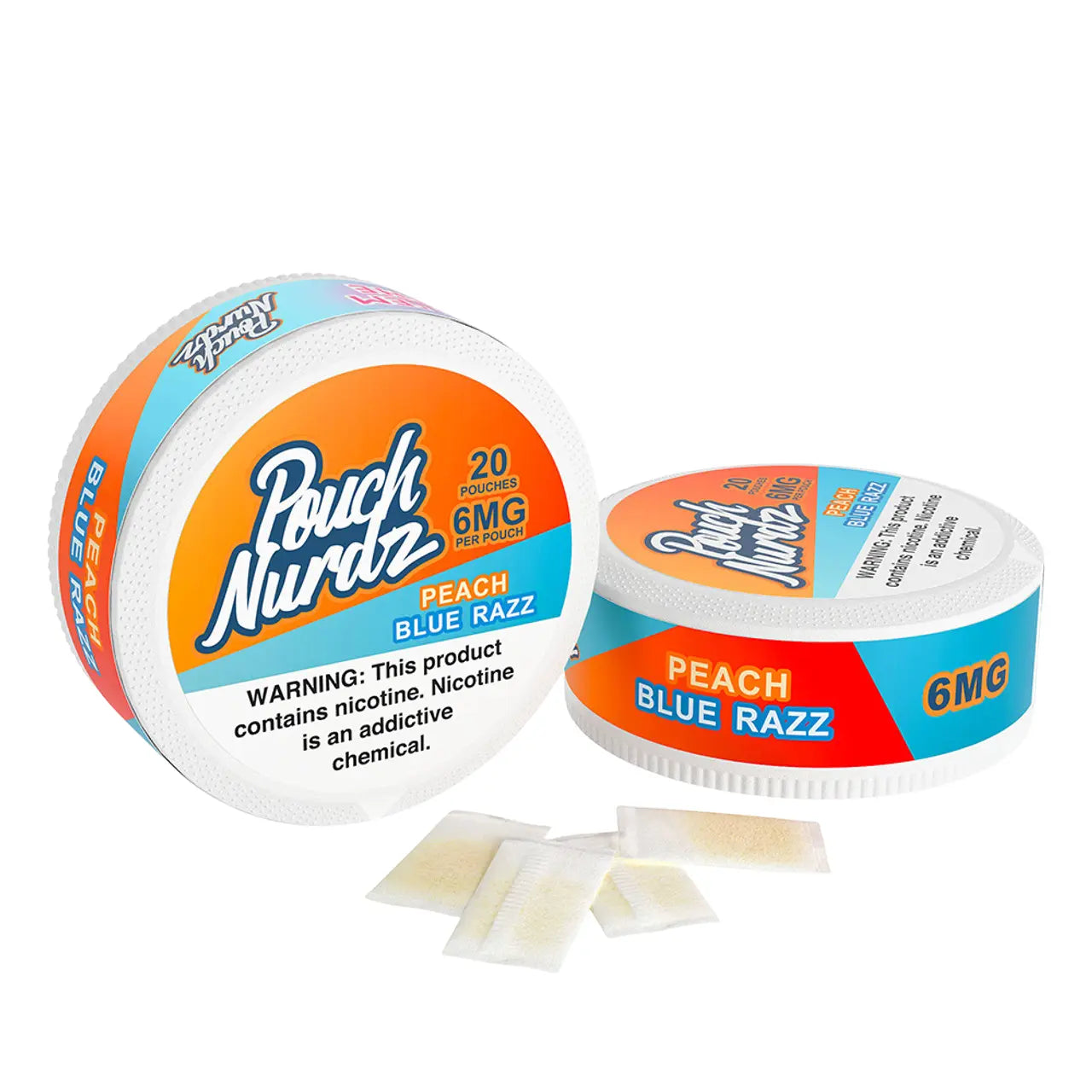 Pouch Nurdz Nicotine Pouches (20ct) - Peach Blue Razz 