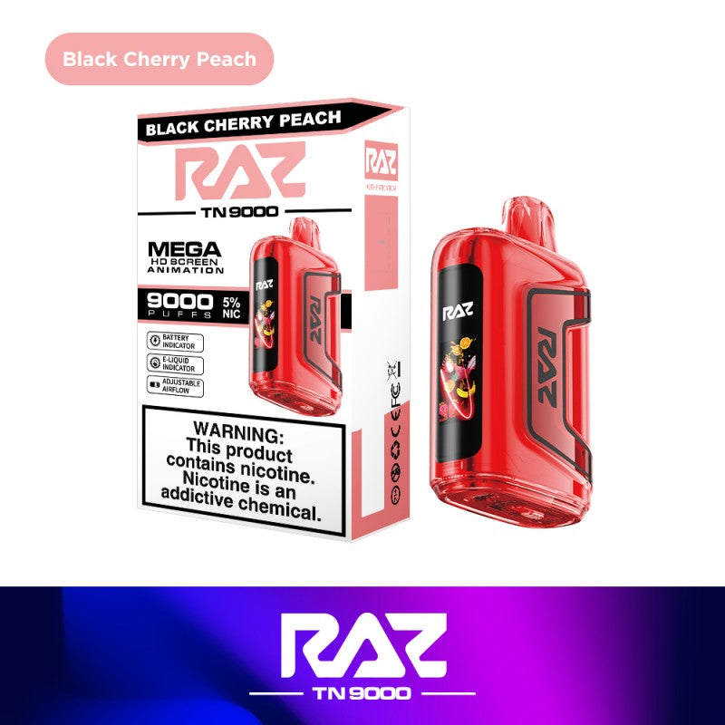 RAZ TN9000 Disposable - Black Cherry Peach 