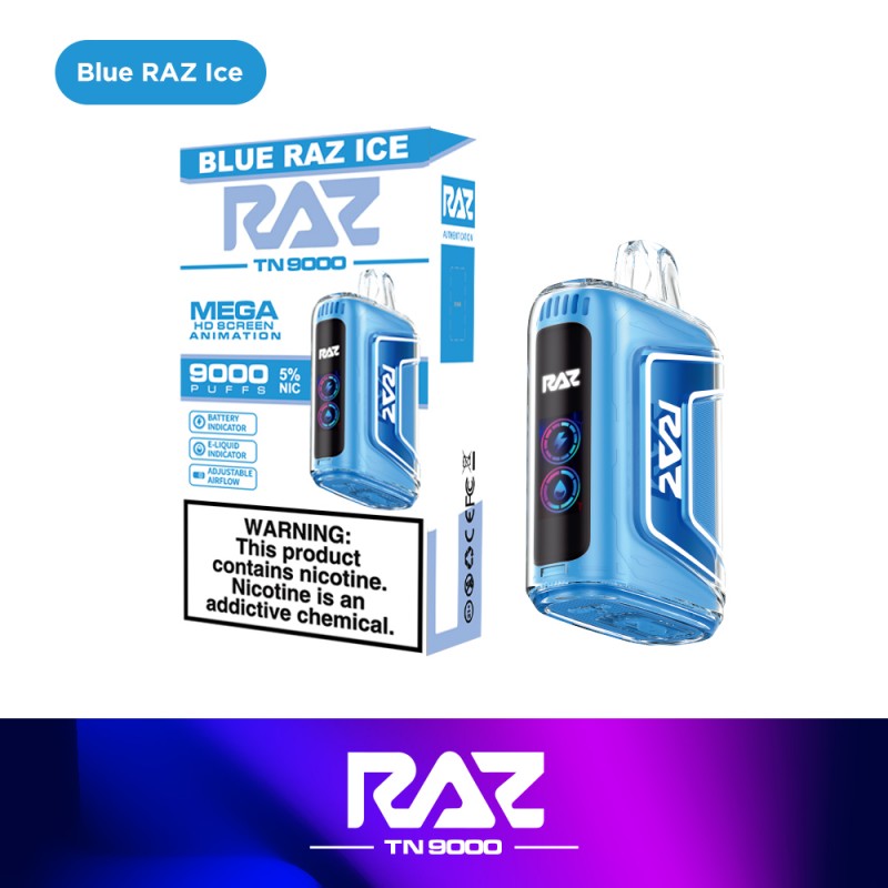 RAZ TN9000 Disposable - Blue Razz Ice 