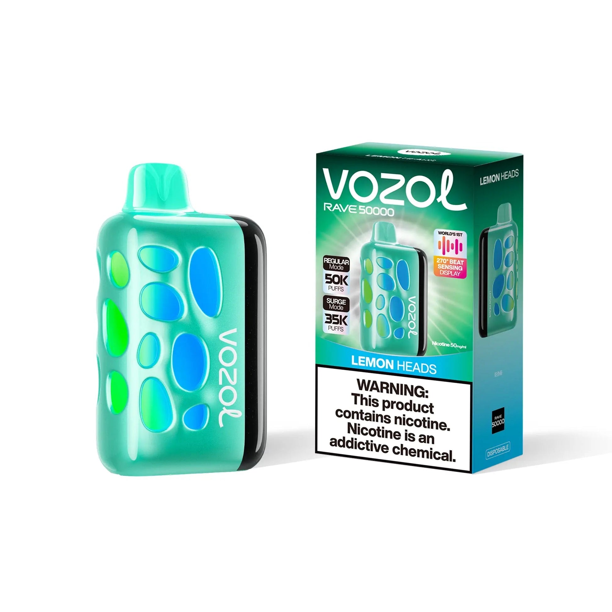 Vozol Rave 50000 Disposable - Lemon Heads 